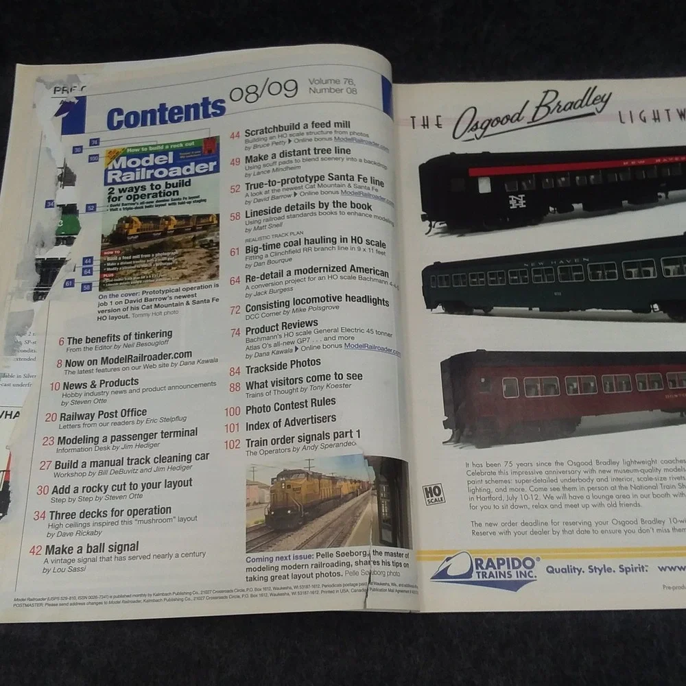 Lot of 5 Issues Model Railroader Magazine‎ 2009 How To Build Layout Operate